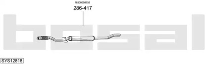 Система выпуска ОГ BOSAL SYS12818