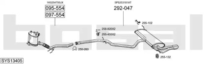 Система выпуска ОГ BOSAL SYS13405