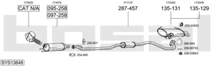 Система выпуска ОГ BOSAL SYS13648