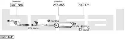 Система выпуска ОГ BOSAL SYS14441