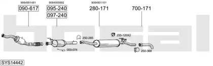 Система выпуска ОГ BOSAL SYS14442