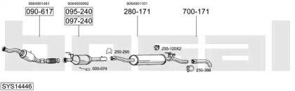 Система выпуска ОГ BOSAL SYS14446