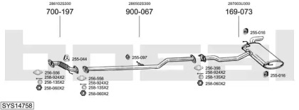 Система выпуска ОГ BOSAL SYS14758