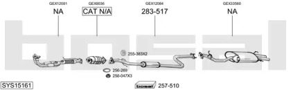 Система выпуска ОГ BOSAL SYS15161