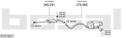 Система выпуска ОГ BOSAL SYS15221