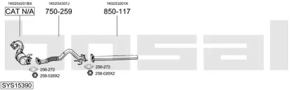 Система выпуска ОГ BOSAL SYS15390