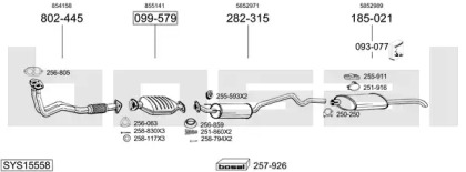 Система выпуска ОГ BOSAL SYS15558