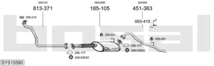 Система выпуска ОГ BOSAL SYS15580