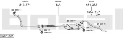 Система выпуска ОГ BOSAL SYS15581