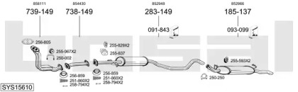 Система выпуска ОГ BOSAL SYS15610