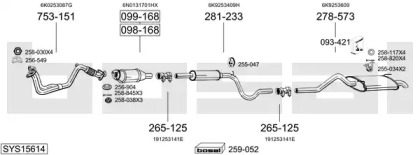 Система выпуска ОГ BOSAL SYS15614