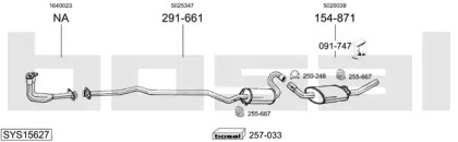 Система выпуска ОГ BOSAL SYS15627