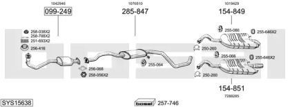 Система выпуска ОГ BOSAL SYS15638