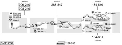 Система выпуска ОГ BOSAL SYS15639