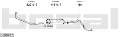 Система выпуска ОГ BOSAL SYS16097