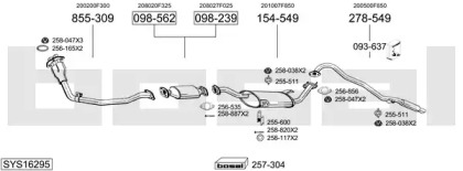 Система выпуска ОГ BOSAL SYS16295