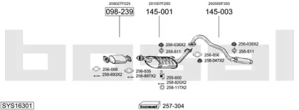 Система выпуска ОГ BOSAL SYS16301