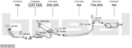 Система выпуска ОГ BOSAL SYS16372