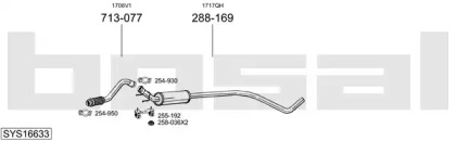 Система выпуска ОГ BOSAL SYS16633