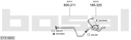 Система выпуска ОГ BOSAL SYS16655