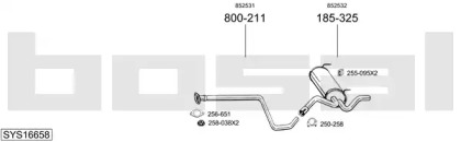 Система выпуска ОГ BOSAL SYS16658