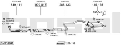 Система выпуска ОГ BOSAL SYS16967