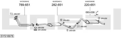 Система выпуска ОГ BOSAL SYS16978