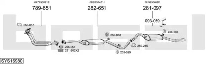 Система выпуска ОГ BOSAL SYS16980