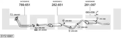 Система выпуска ОГ BOSAL SYS16981