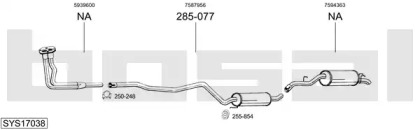 Система выпуска ОГ BOSAL SYS17038