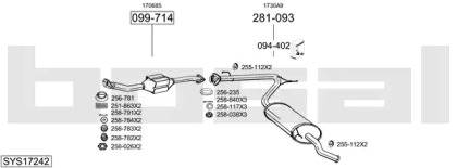 Система выпуска ОГ BOSAL SYS17242