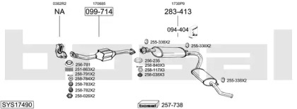 Система выпуска ОГ BOSAL SYS17490