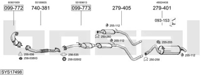 Система выпуска ОГ BOSAL SYS17498