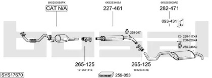 Система выпуска ОГ BOSAL SYS17670