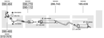 Система выпуска ОГ BOSAL SYS17678