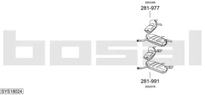 Система выпуска ОГ BOSAL SYS18024