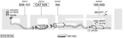 Система выпуска ОГ BOSAL SYS18194