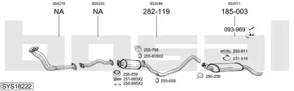 Система выпуска ОГ BOSAL SYS18222