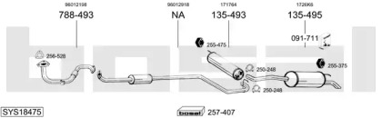 Система выпуска ОГ BOSAL SYS18475