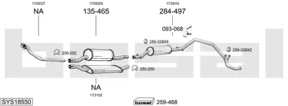 Система выпуска ОГ BOSAL SYS18550