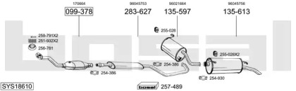 Система выпуска ОГ BOSAL SYS18610