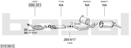 Система выпуска ОГ BOSAL SYS18615