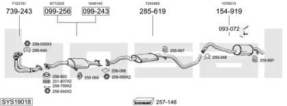 Система выпуска ОГ BOSAL SYS19018