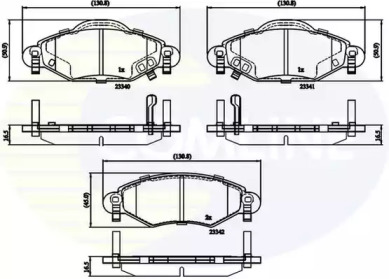 Комплект тормозных колодок COMLINE CBP31152