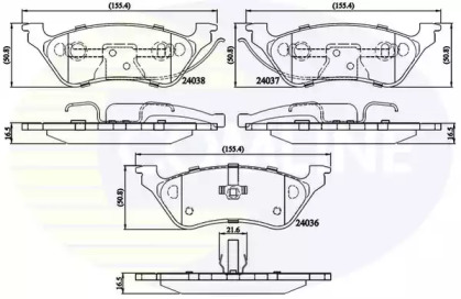 Комплект тормозных колодок COMLINE CBP01164