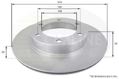 Тормозной диск COMLINE ADC0184V