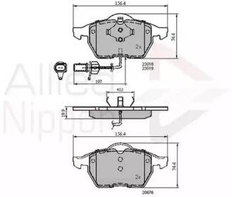 Комплект тормозных колодок COMLINE ADB11025