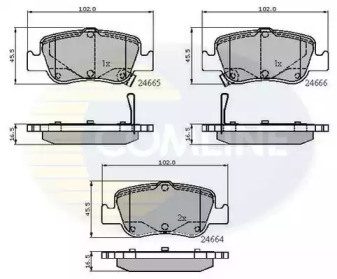 Комплект тормозных колодок COMLINE CBP31572