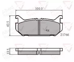 Комплект тормозных колодок COMLINE ADB0327