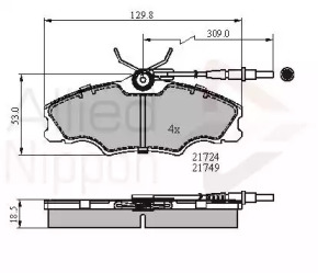 Комплект тормозных колодок COMLINE ADB1433